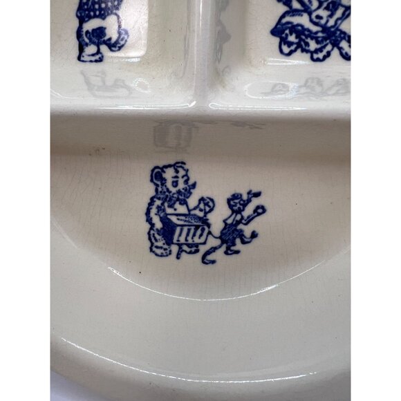 Vtg Excello Warming Hot Water Plate 3 Compartment, W/ Cork, Three Little Bears - Picture 2 of 9